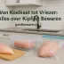 Rauwe kipfilet op een snijplank en in bewaarbakjes met de tekst ‘Alles over kipfilet bewaren’
