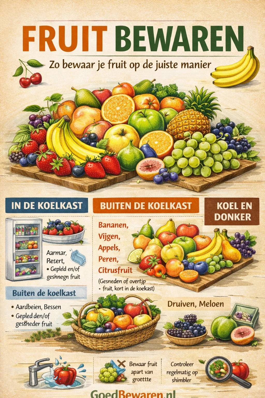 Infographic Fruit Bewaren
