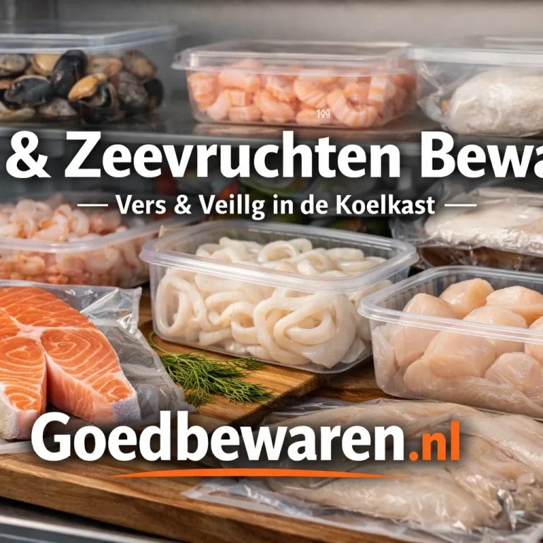 hoe moet je vis bewaren